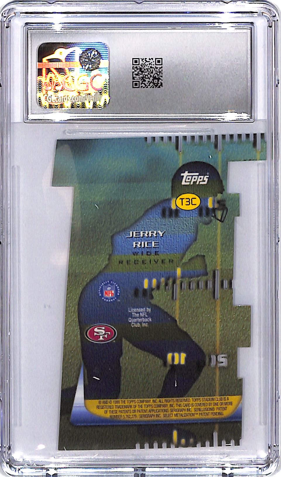 1999 Stadium Club Jerry Rice Luminous 3x3 CGC 9 49ers