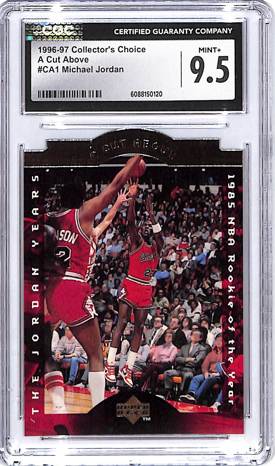 1996-97 Collector's Choice Michael Jordan A Cut Above CGC 9.5 Bulls