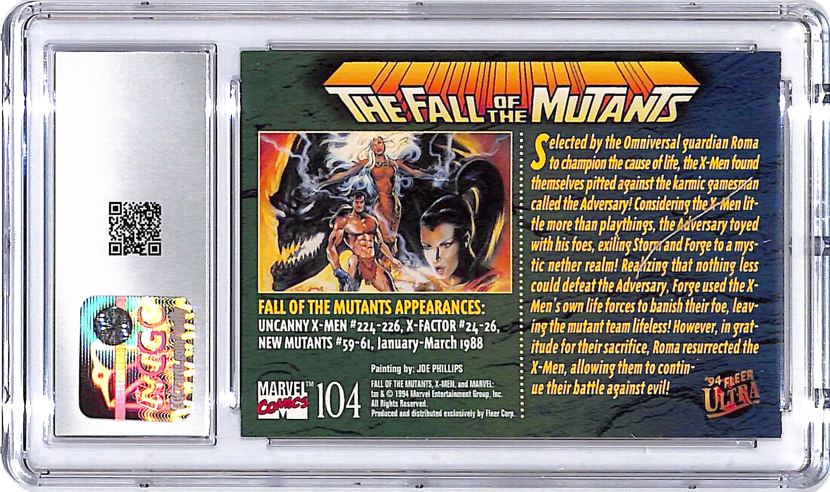 1994 Fleer Ultra X-Men Fall of the Mutants #104 CGC 9.5