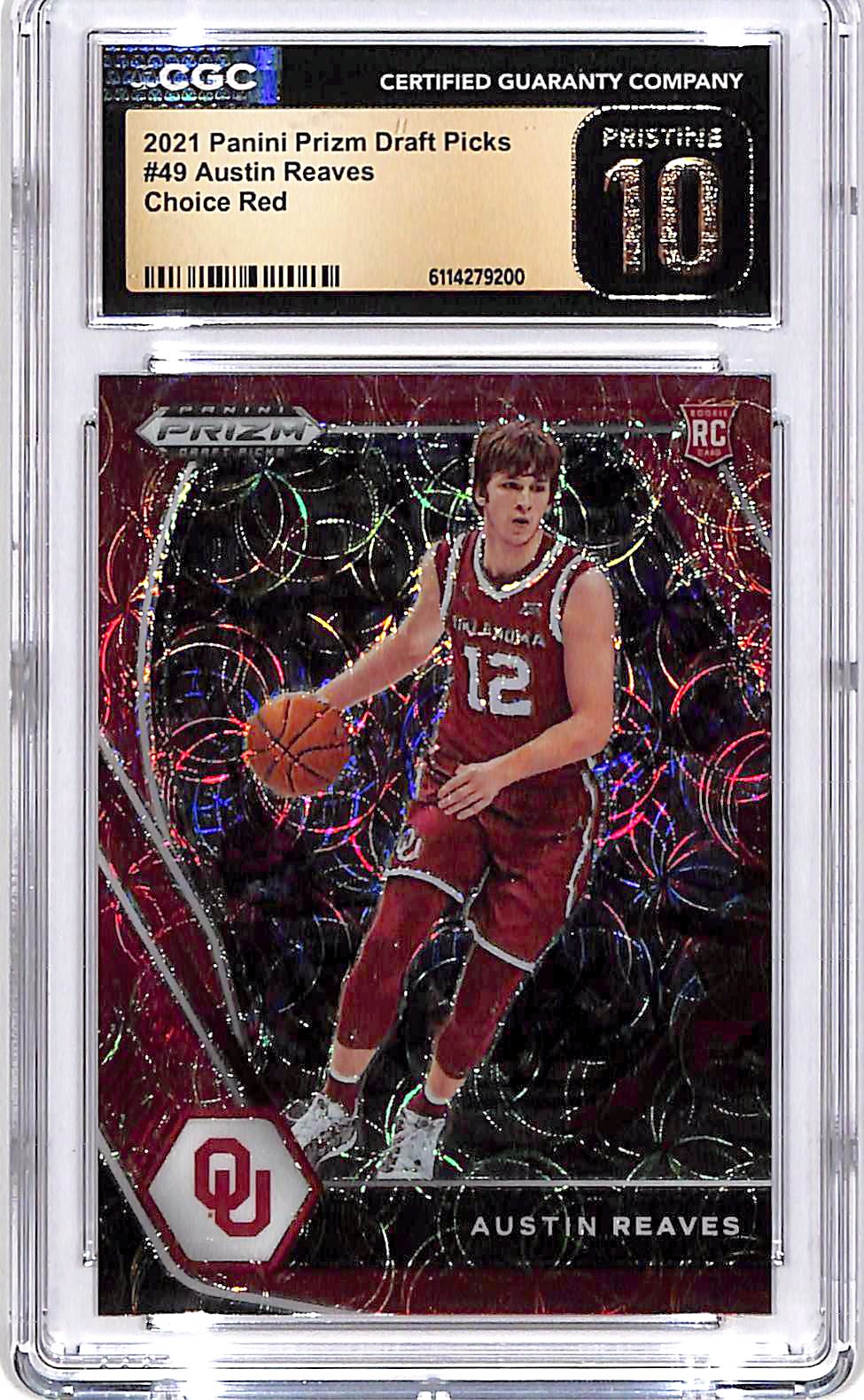 2021 Prizm Draft Picks Austin Reaves Rookie RC Red Choice /88 PSA 10 Pristine