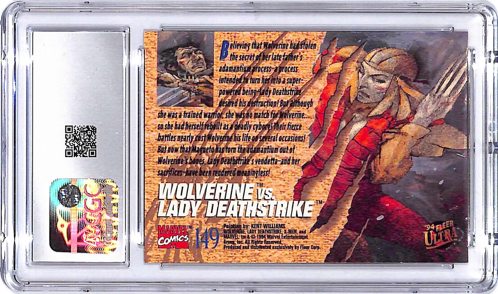1994 Fleer Ultra X-Men Wolverine vs Lady Deathstrike #149 CGC 9.5
