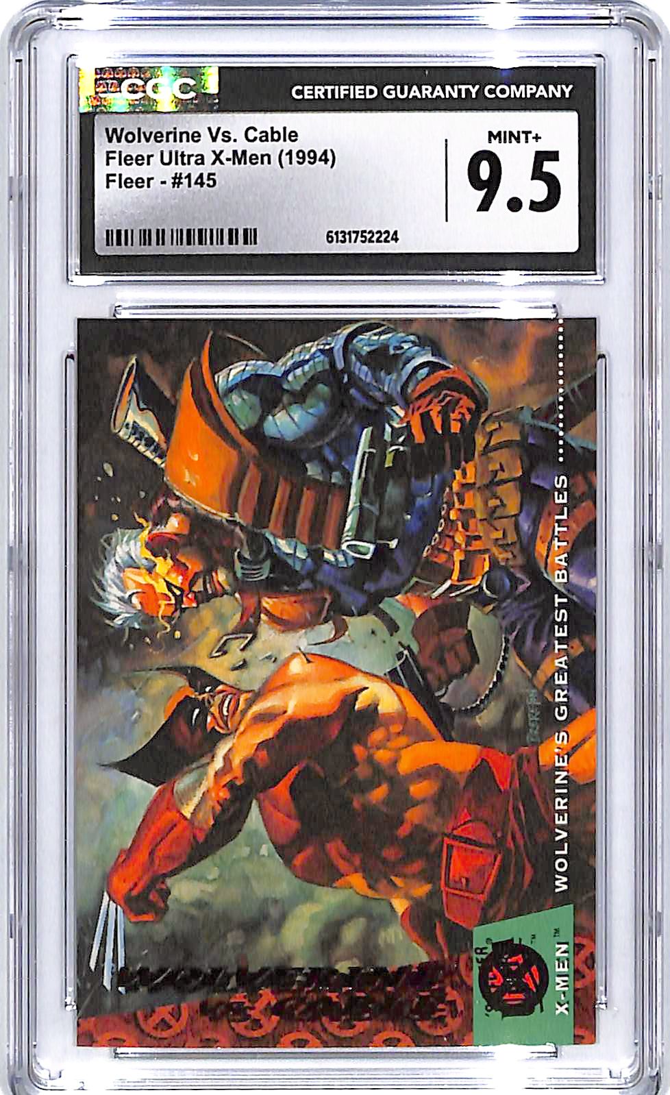 1994 Fleer Ultra X-Men Wolverine vs Cable #145 CGC 9.5