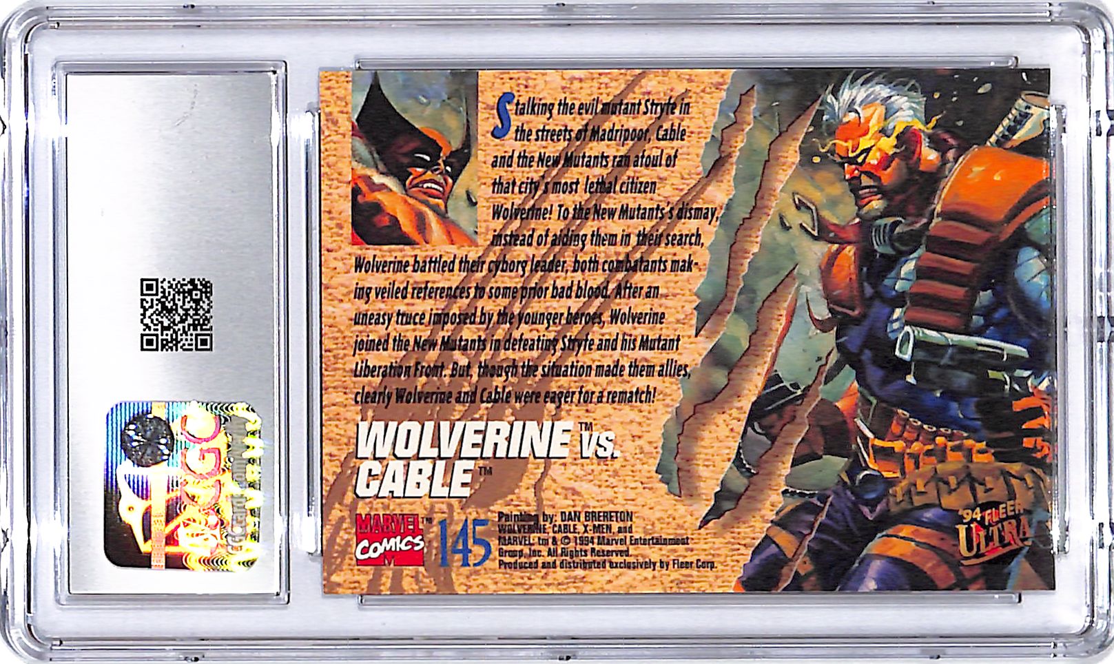 1994 Fleer Ultra X-Men Wolverine vs Cable #145 CGC 9.5
