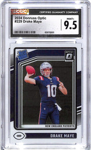 2024 Donruss Optic Drake Maye Rated Rookie RC #229 CGC 9.5 Patriots