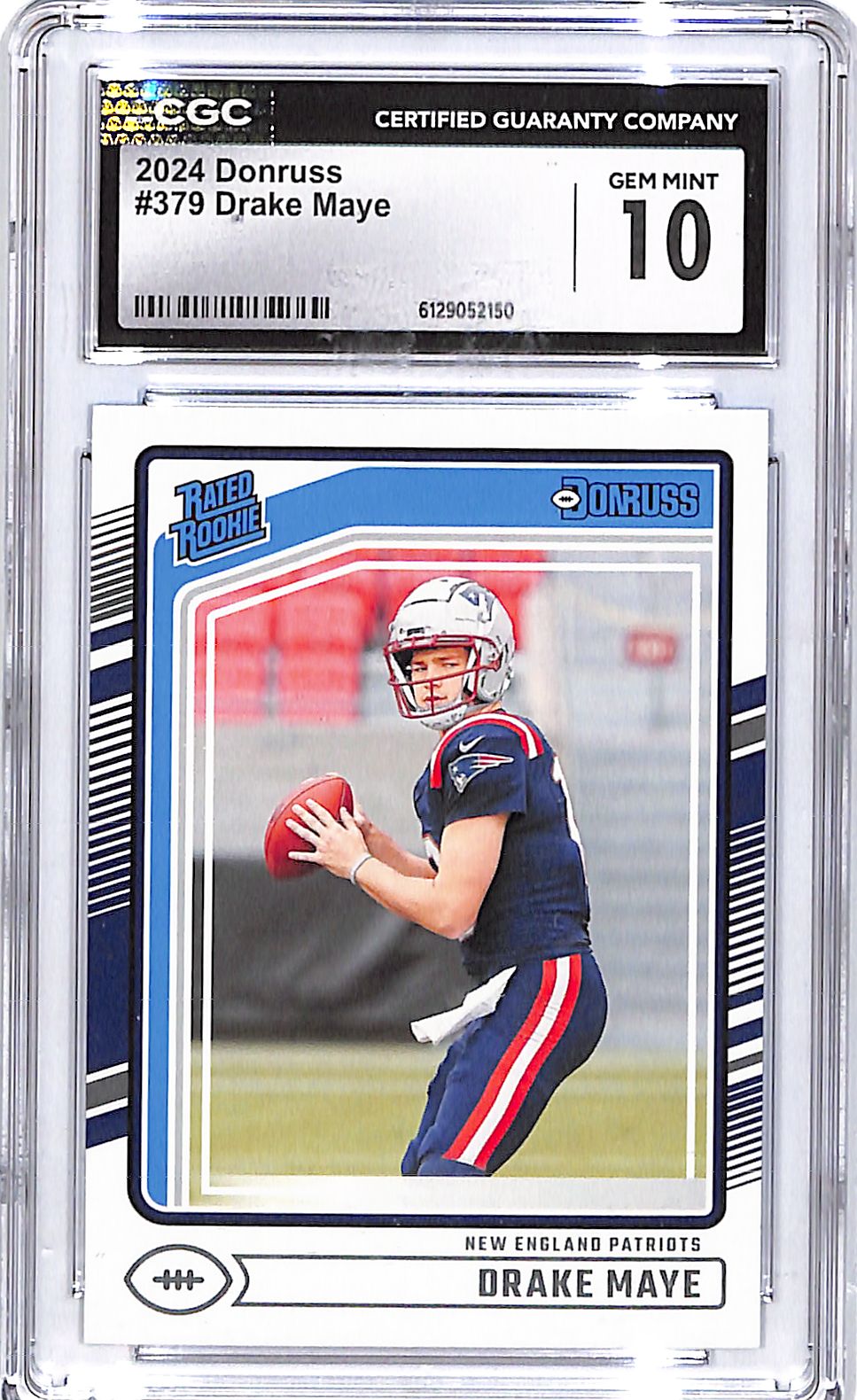 2024 Donruss Drake Maye Rated Rookie RC #379 CGC 10 Patriots