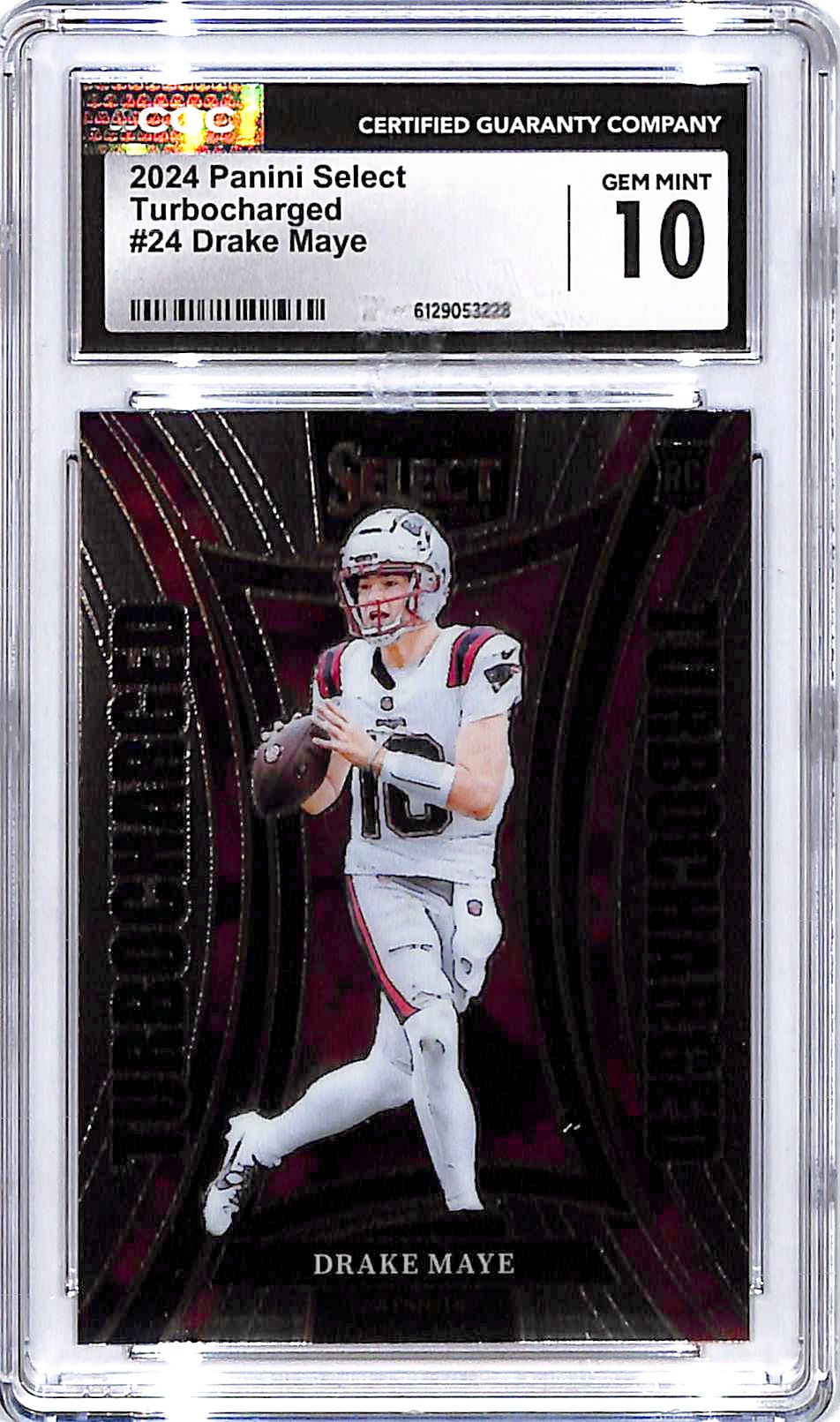 2024 Select Drake Maye Turbocharged Rookie RC #24 CGC 10 Patriots
