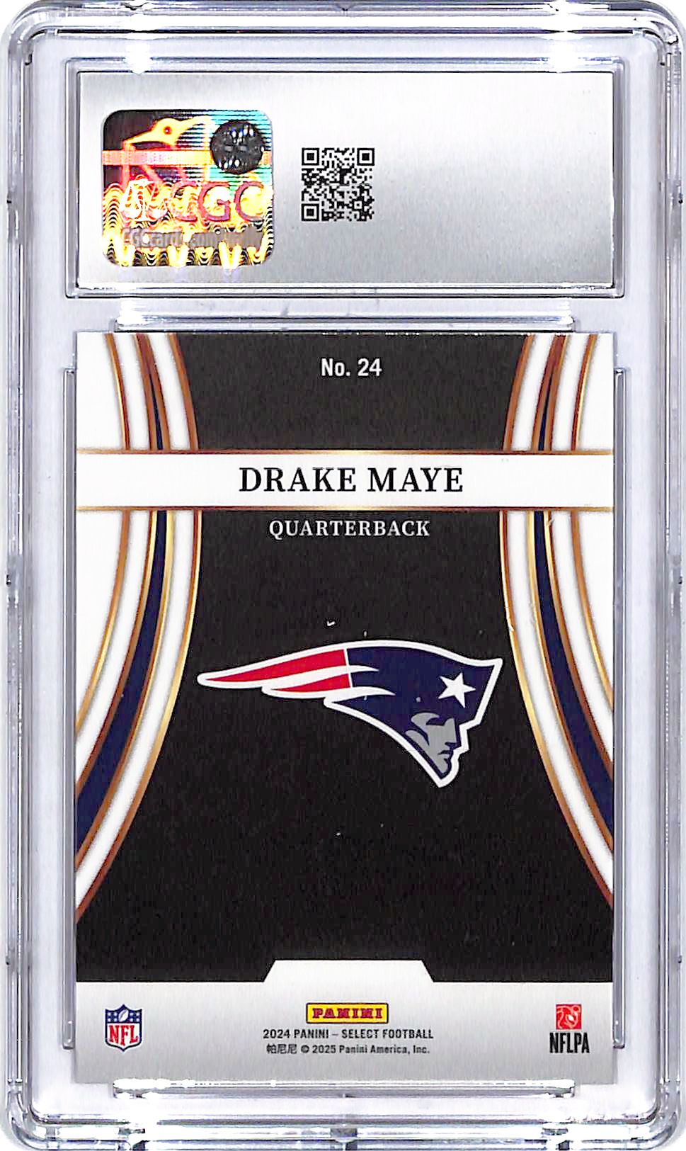 2024 Select Drake Maye Turbocharged Rookie RC #24 CGC 10 Patriots
