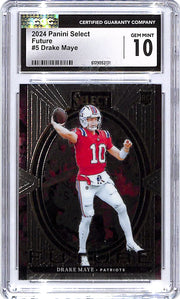 2024 Select Drake Maye Future Rookie RC #5 CGC 10 Patriots