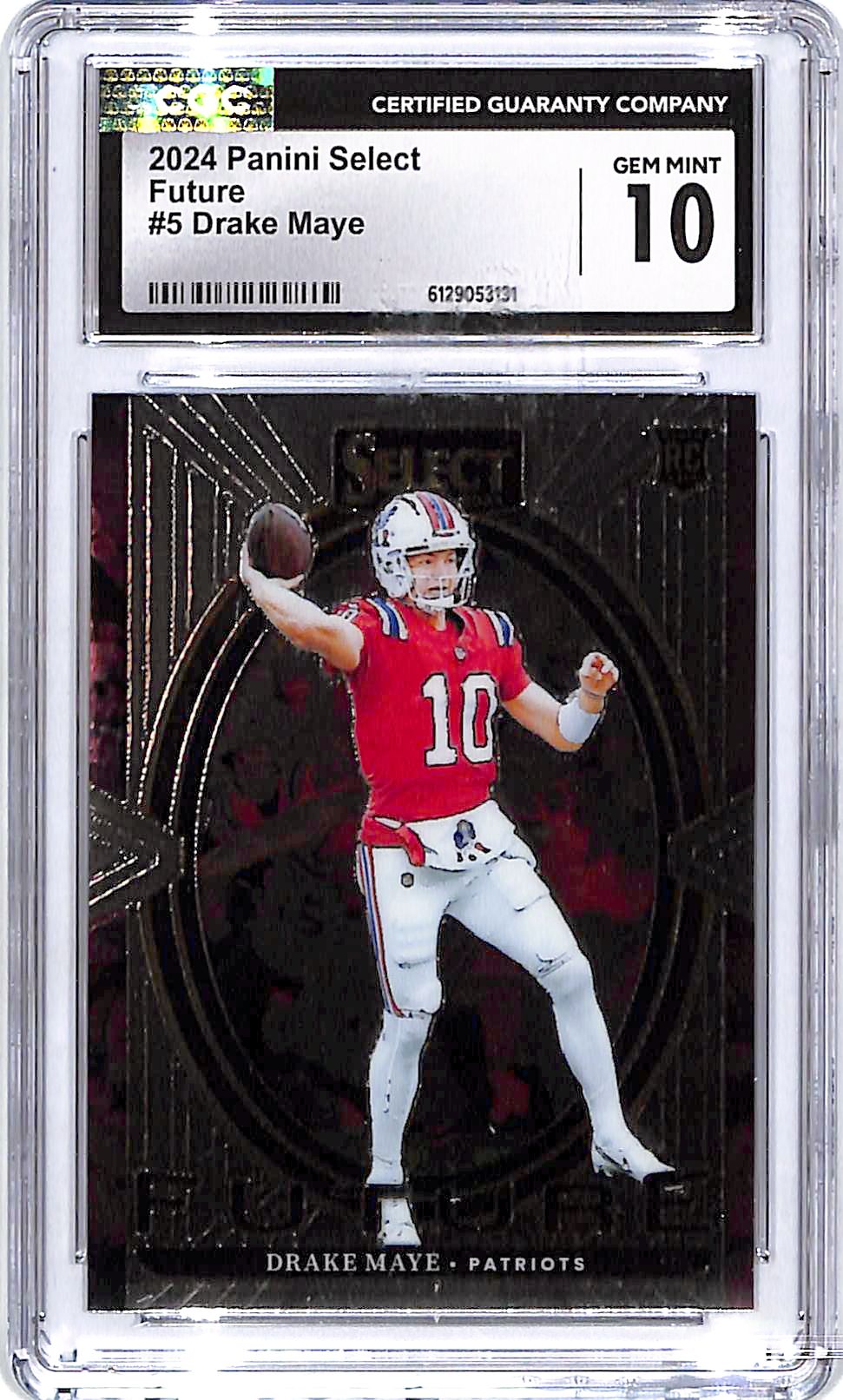 2024 Select Drake Maye Future Rookie RC #5 CGC 10 Patriots