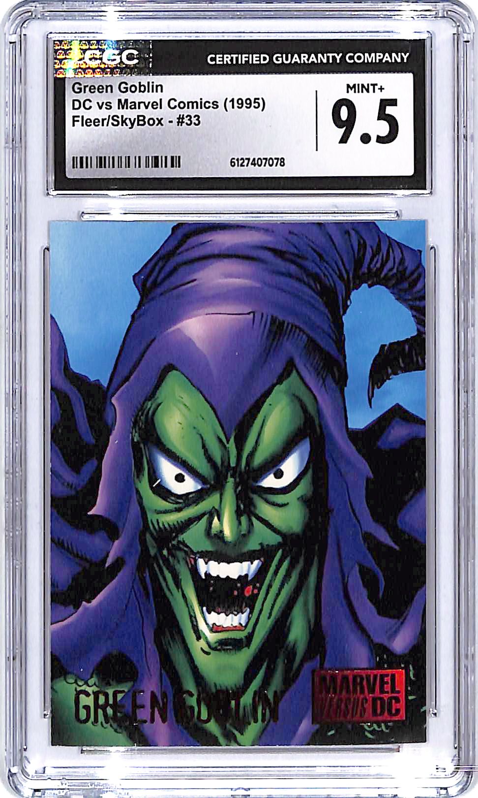1995 Fleer Skybox DC vs Marvel Comics Green Goblin #33 CGC 9.5