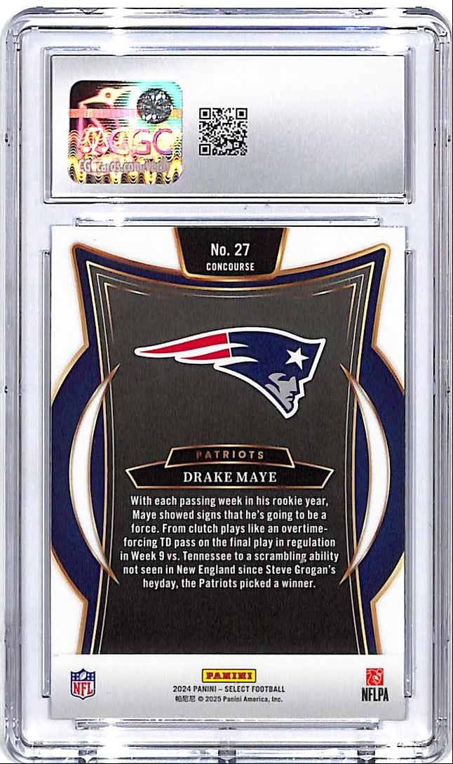 2024 Select Drake Maye Rookie RC #27 CGC 10 Patriots