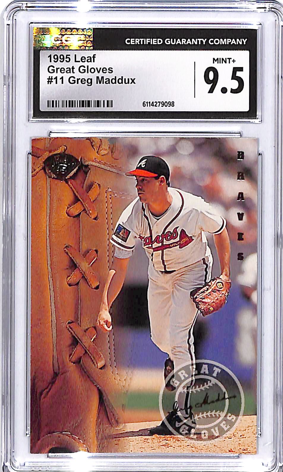 1995 Leaf Greg Maddux Great Gloves #11 CGC 9.5 Braves