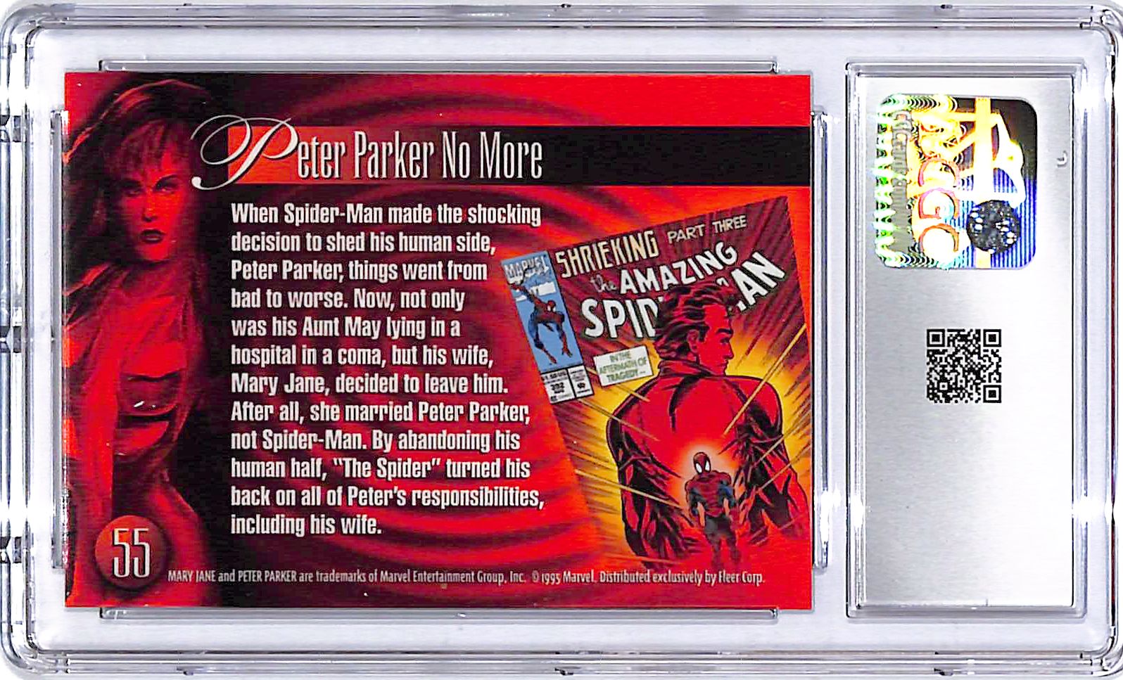 1995 Fleer Flair 95 Marvel Annual Mary Jane #55 CGC 9.5