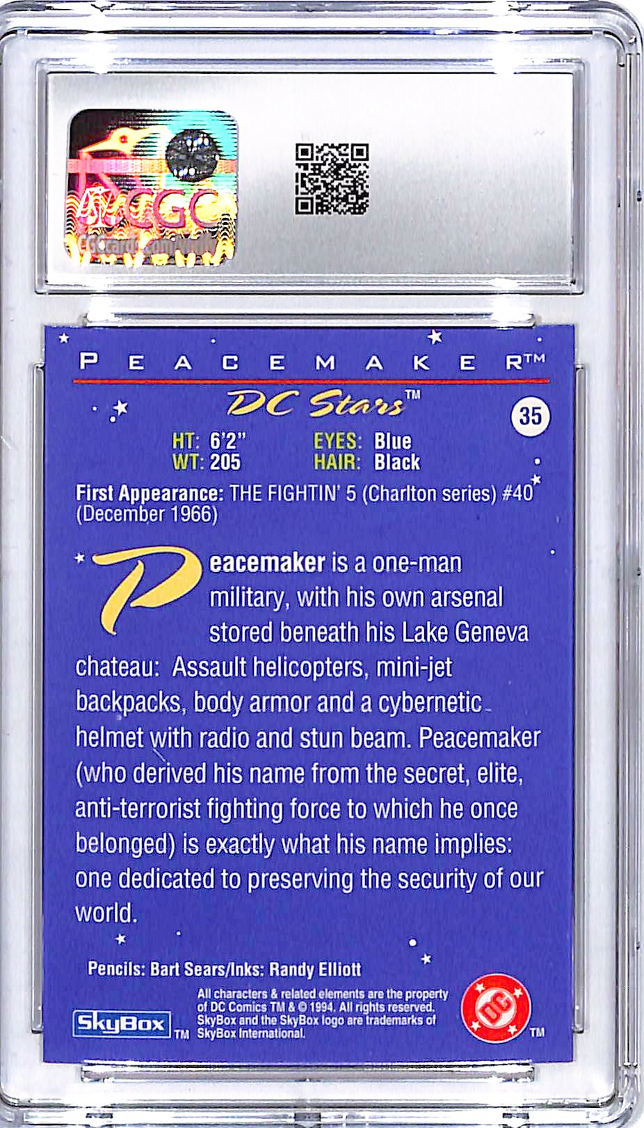 1994 Skybox DC Stars Peacemaker #35 CGC 9.5
