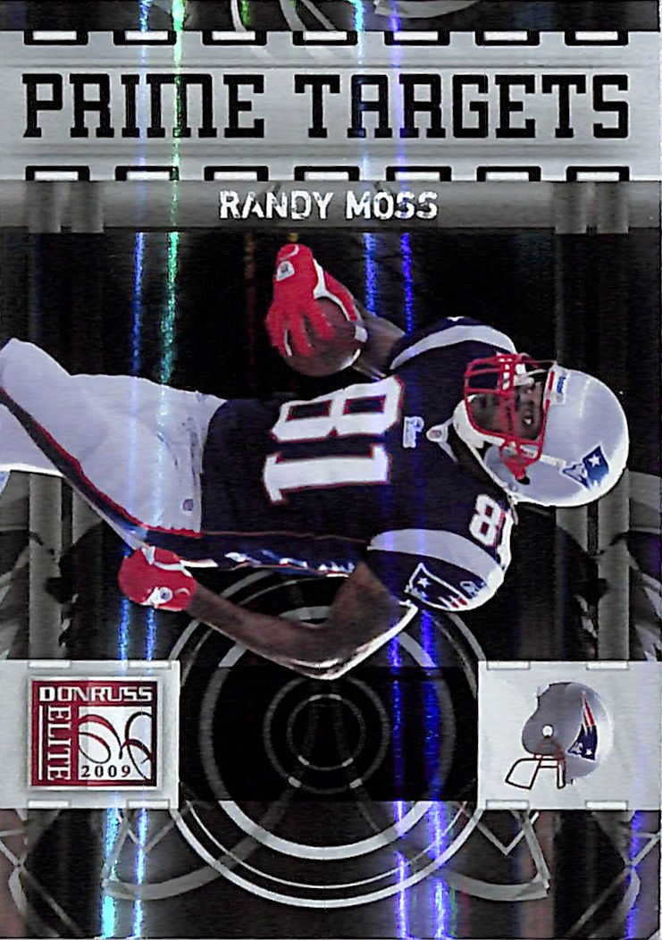 2009 Donruss Elite Randy Moss Prime Targets /399 Patriots