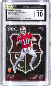 2024 Select Drake Maye Certified Rookies RC #3 CGC 10 Patriots