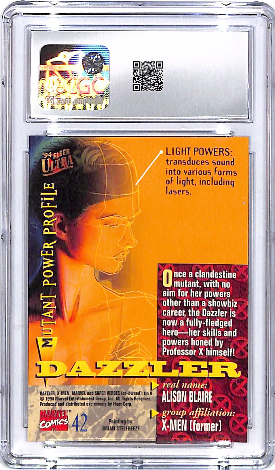 1994 Fleer Ultra X-Men Dazzler #42 CGC 9.5
