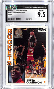 1992-93 Topps Archives Akeem Olajuwon Gold #54 CGC 9.5 Rockets
