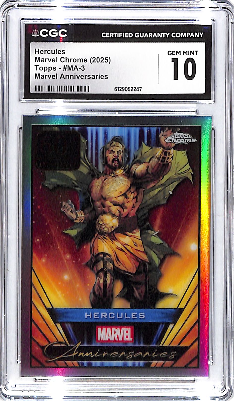 2025 Hercules Topps Marvel Chrome Anniversaries #MA-3 CGC Gem Mint 10