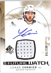 2024-25 SP Authentic Lukas Cormier Auto Autograph Future Watch Patch /100 Golden Knights