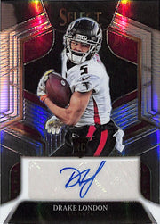 2022 Select Drake London Auto Autograph Rookie RC Silver /199 Falcons