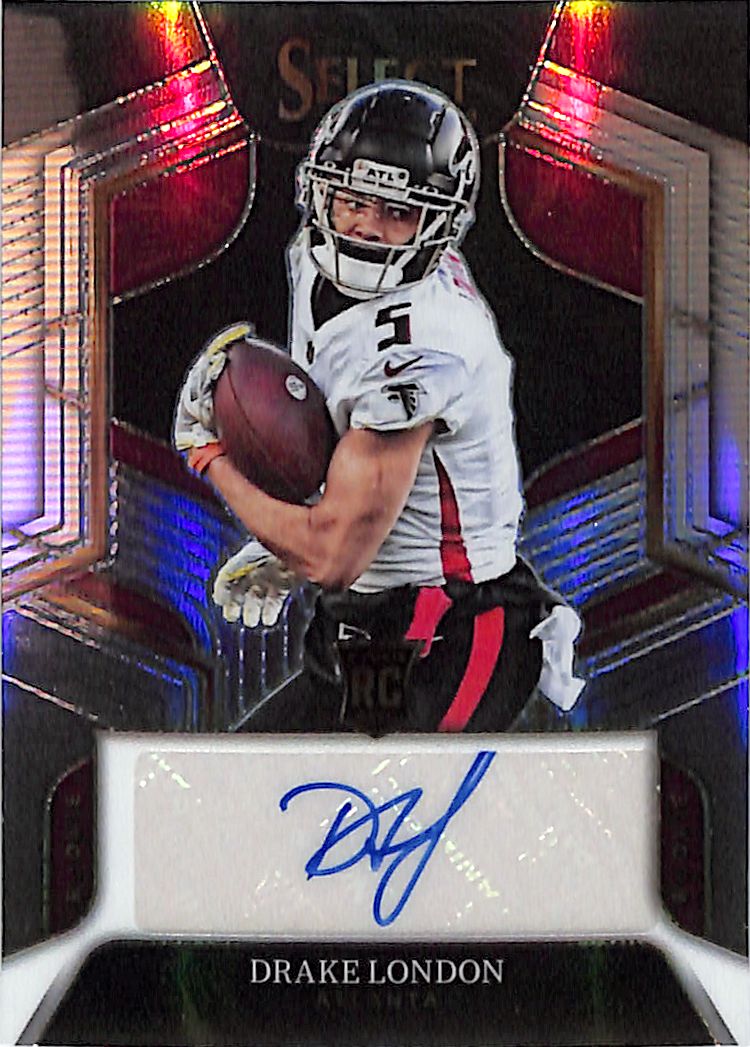 2022 Select Drake London Auto Autograph Rookie RC Silver /199 Falcons