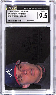 1996 Metal Universe Chipper Jones Platinum Portraits #5 CGC 9.5 Braves