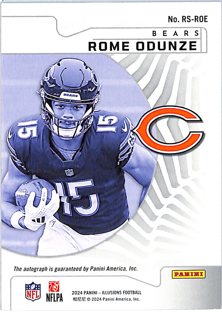 2024 Illusions Rome Odunze Auto Autograph Rookie Signs RC /189 Bears