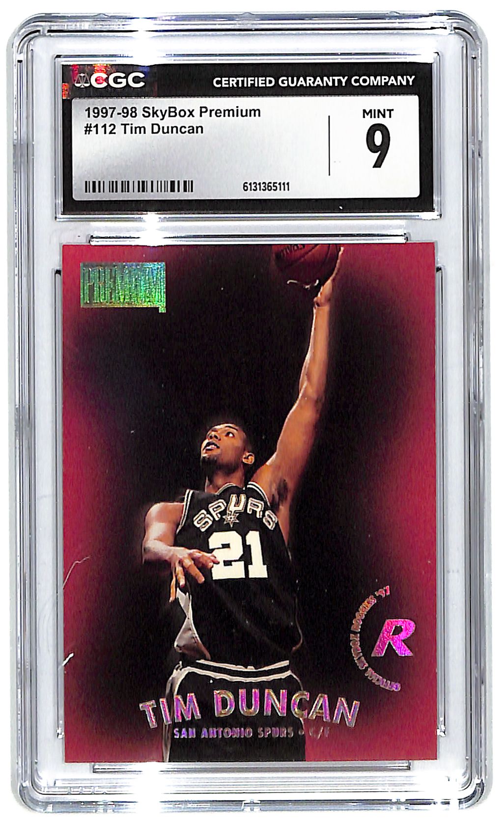 1997-98 Tim Duncan Skybox Premium #112 CGC Mint 9