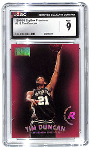 1997-98 Tim Duncan Skybox Premium #112 CGC Mint 9