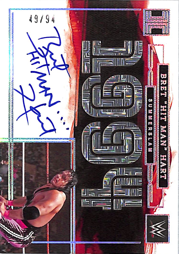 2023 Impeccable WWE Bret Hit Man Hart Auto Autograph Summer Slam 1994 /94