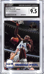 1993-94 Hoops Shaquille O'Neal 5th Anniversary CGC 9.5 Magic