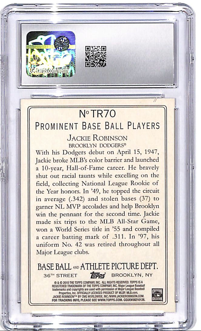 2010 Topps Turkey Red Jackie Robinson CGC 9.5 Dodgers