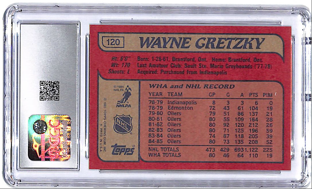 1985-86 Topps Wayne Gretzky #120 CGC 10 Gem Mint Oilers