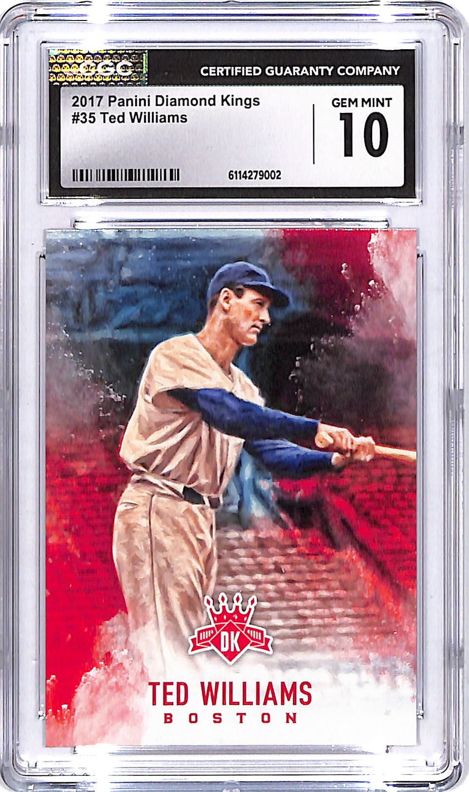 2017 Diamond Kings Ted Williams #35 CGC 10 Red Sox