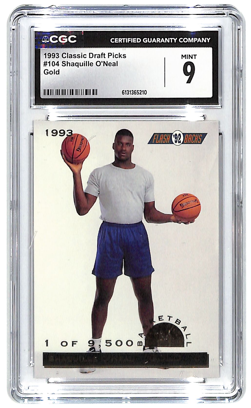 1993 Shaquille O'Neal Classic Draft Picks Gold #104 CGC Mint 9