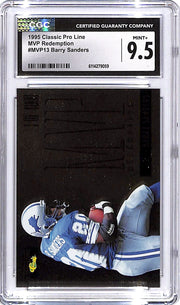 1995 Classic Pro Line Barry Sanders MVP Redemption CGC 9.5 Lions