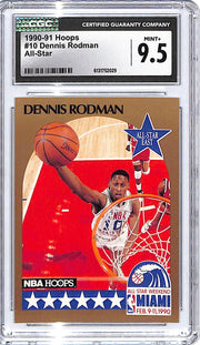 1990-91 Hoops Dennis Rodman All Star #10 CGC 9.5 Pistons