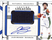 2021-22 National Treasures Jalen Brunson Auto Autograph Patch Jersey /99 Mavericks