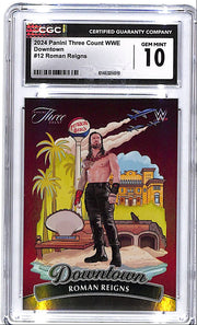 2024 Panini Three Count WWE Roman Reigns Downtown #12 CGC 10