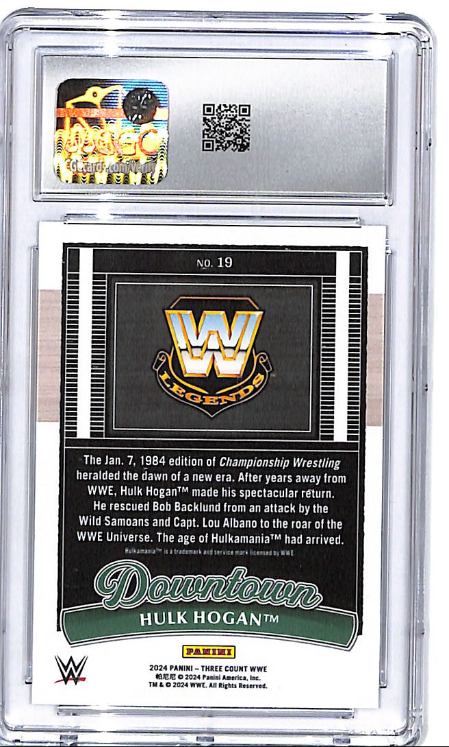 2024 Panini Three Count WWE Hulk Hogan Downtown #19 CGC 9.5