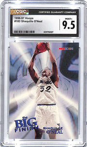 1996-97 Hoops Shaquille O'Neal #183 Big Finish CGC 9.5 Magic