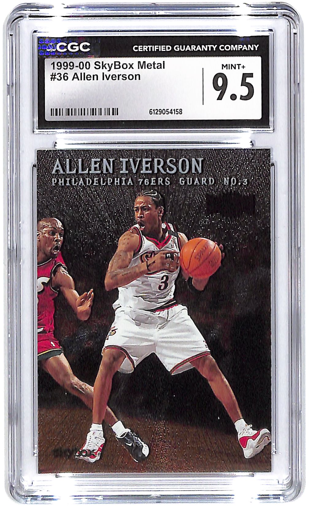 1999-00 Allen Iverson Skybox Metal #36 CGC Mint 9 CGC Mint Plus 9.5