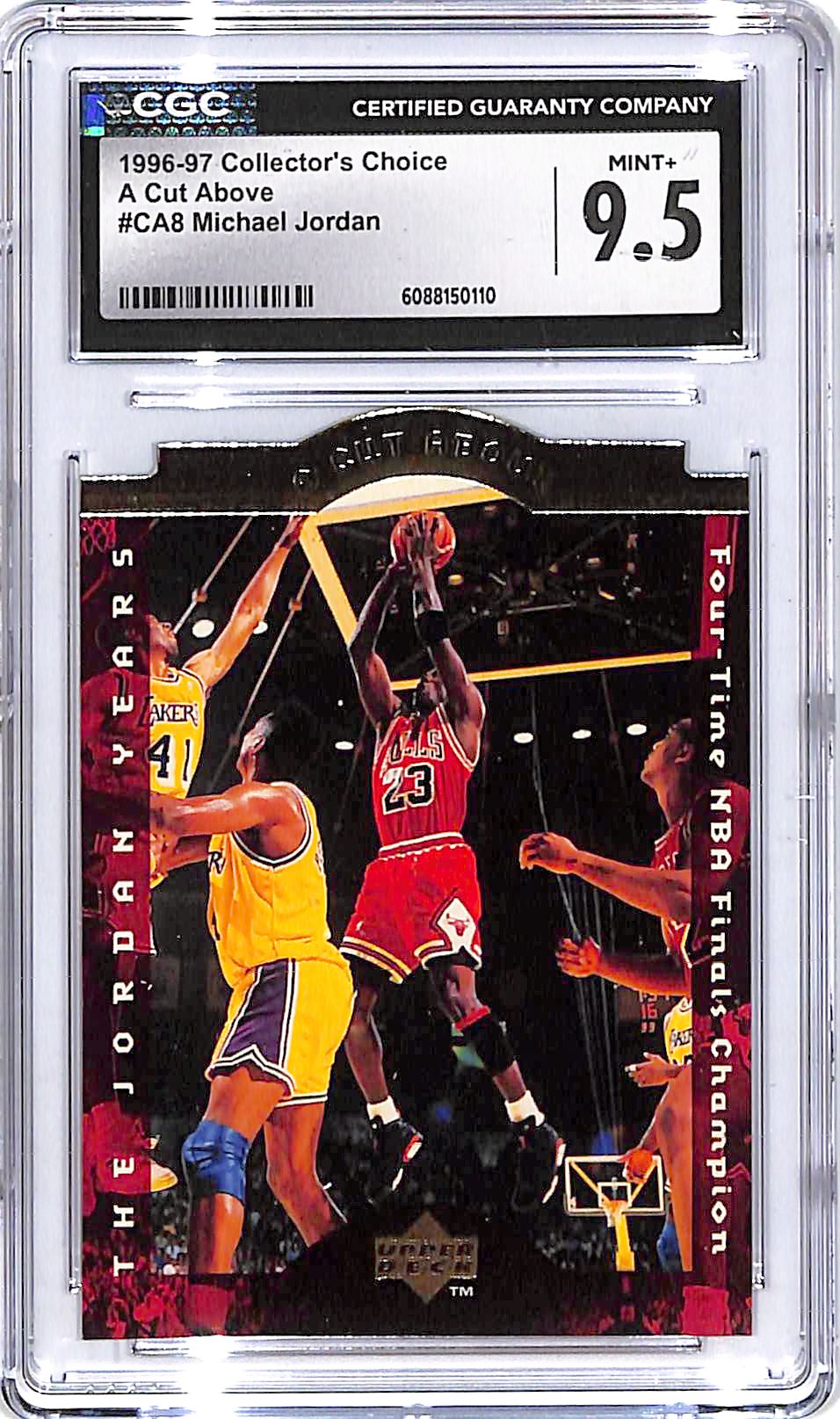 1996-97 Collector's Choice Michael Jordan A Cut Above CA8 CGC 9.5 Bulls