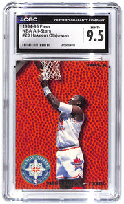 1994-95 Hakeem Olajuwon Fleer NBA All-Star #20 CGC Mint Plus 9.5