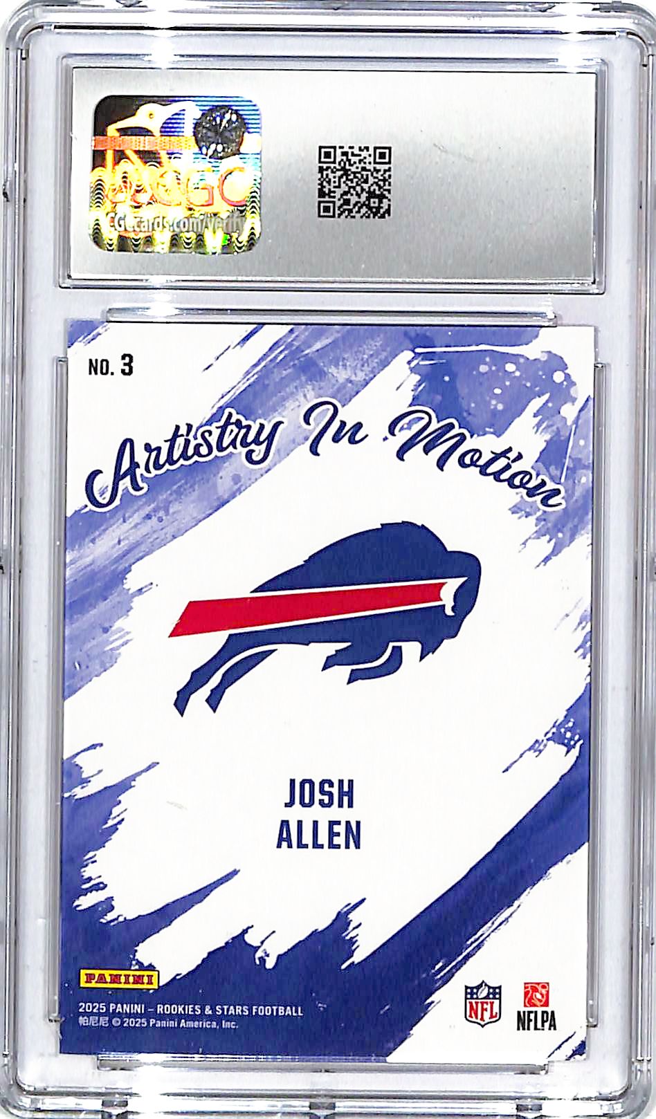 2025 Rookies and Stars Josh Allen Artistry in Motion CGC 10 Bills
