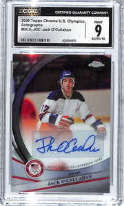 2026 Topps Chrome US Olympics Jack O'Callahan Auto Autograph CGC 9