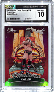 2024 Panini Three Count WWE CM Punk Downtown #13 CGC 10