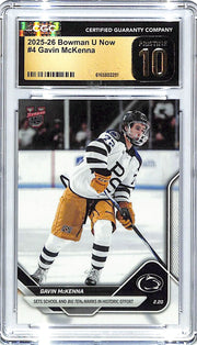 2025-26 Bowman University U Now Gavin McKenna Rookie RC CGC 10 Pristine #4 Penn State