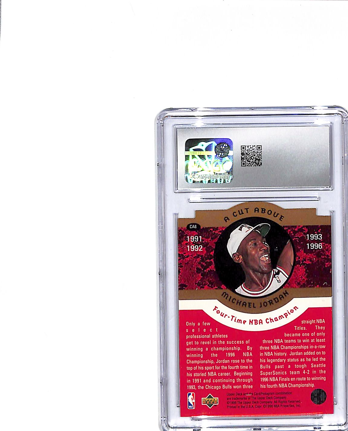 1996-97 Collector's Choice Michael Jordan A Cut Above CA8 CGC 9.5 Bulls